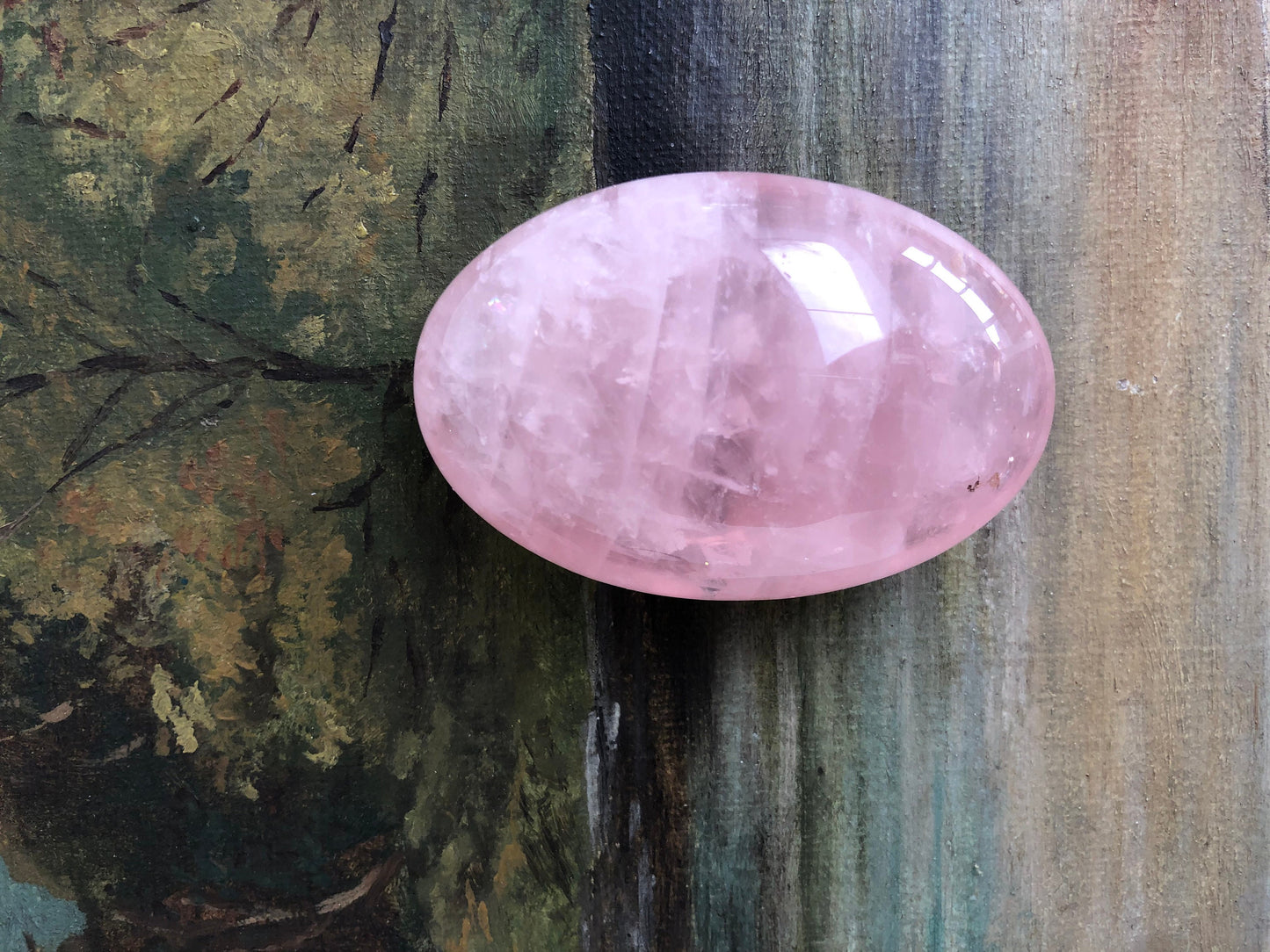 Rose Quartz palm stone