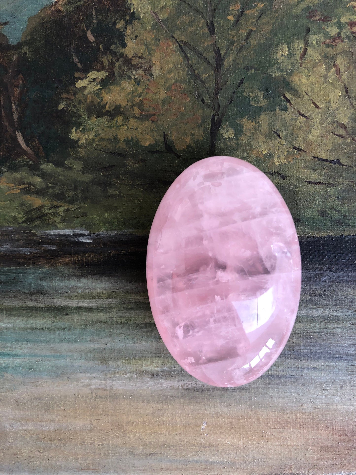 Rose Quartz palm stone