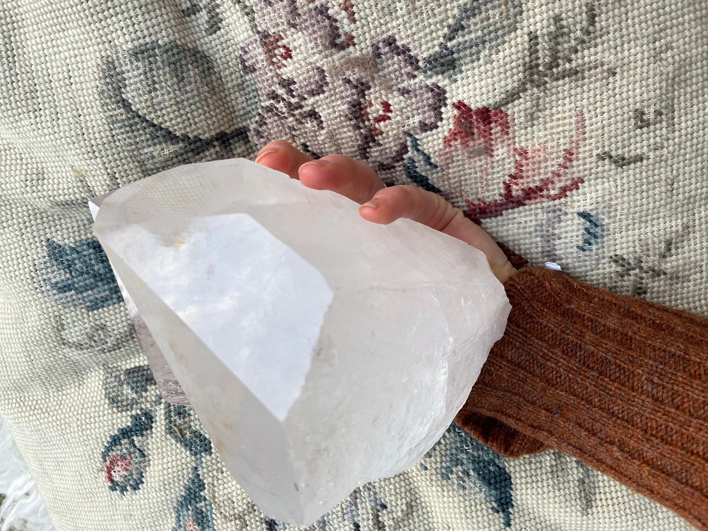 Quartz cluster pair of points - Natural and Unpolished points. Beautiful natural markings and large perfect points on both pieces.