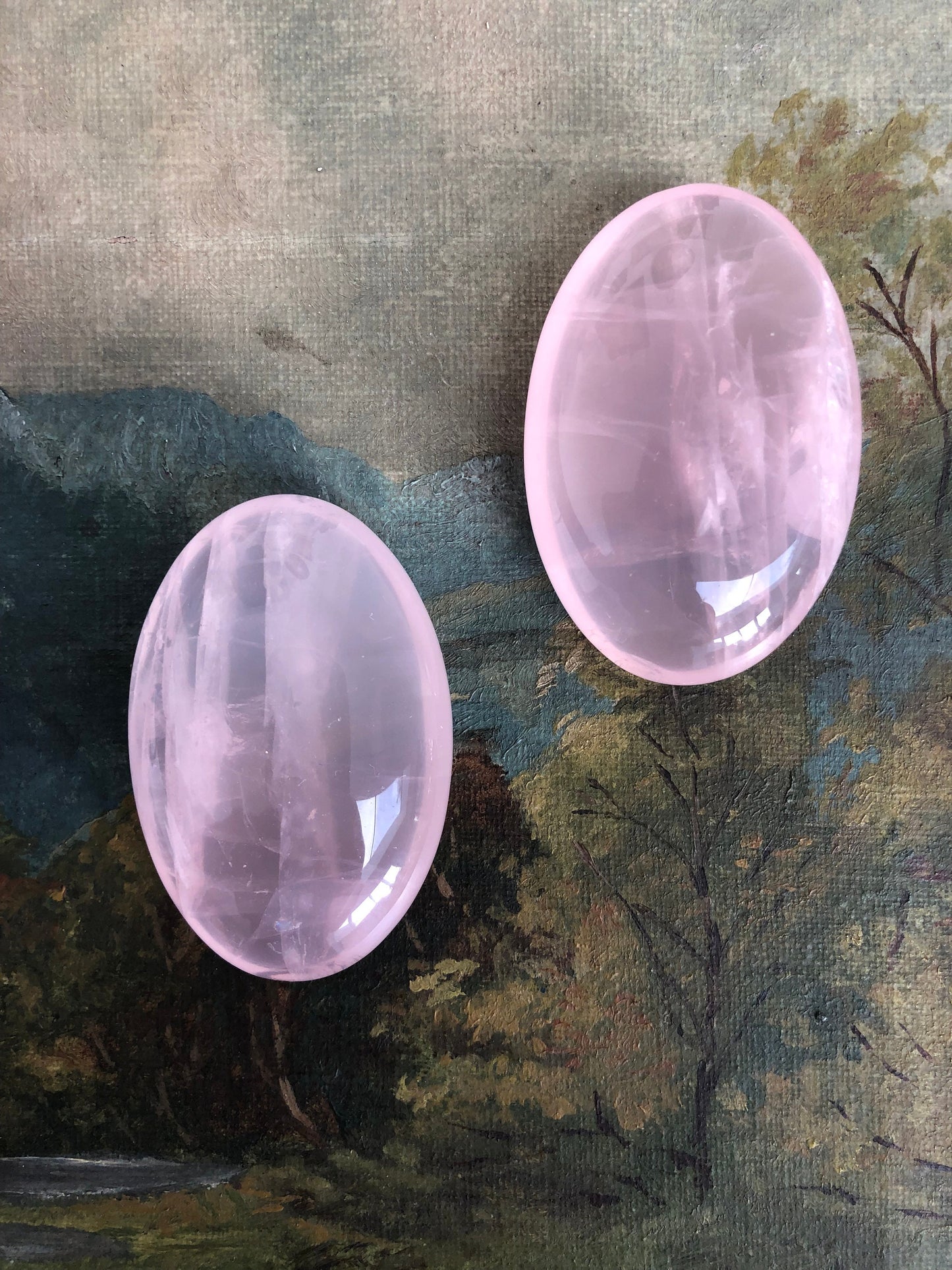 Rose Quartz palm stone