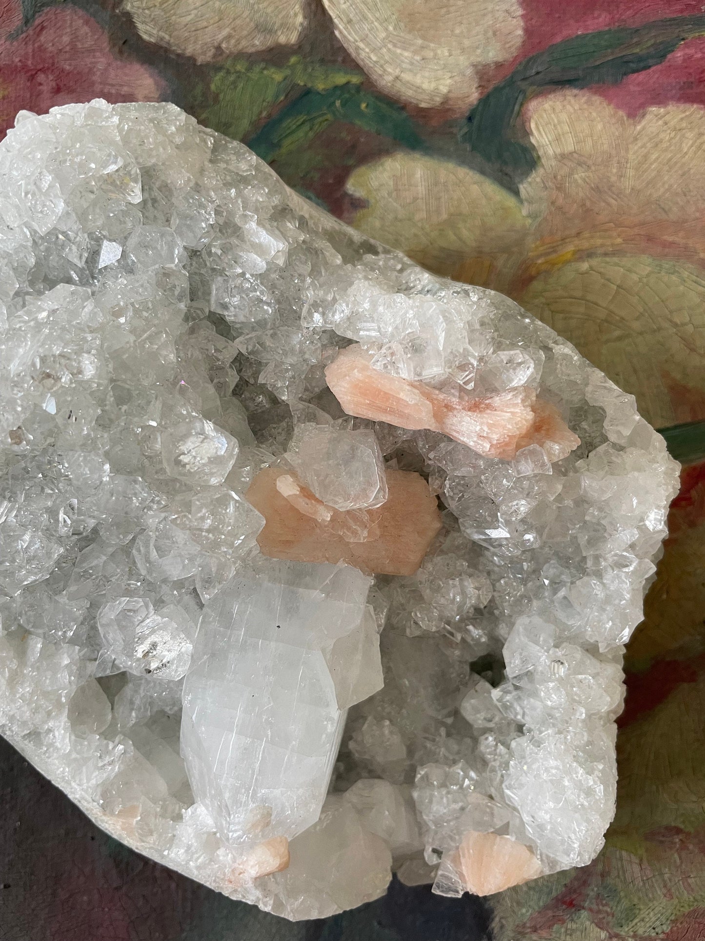 Apophyllite with Peach Stilbite