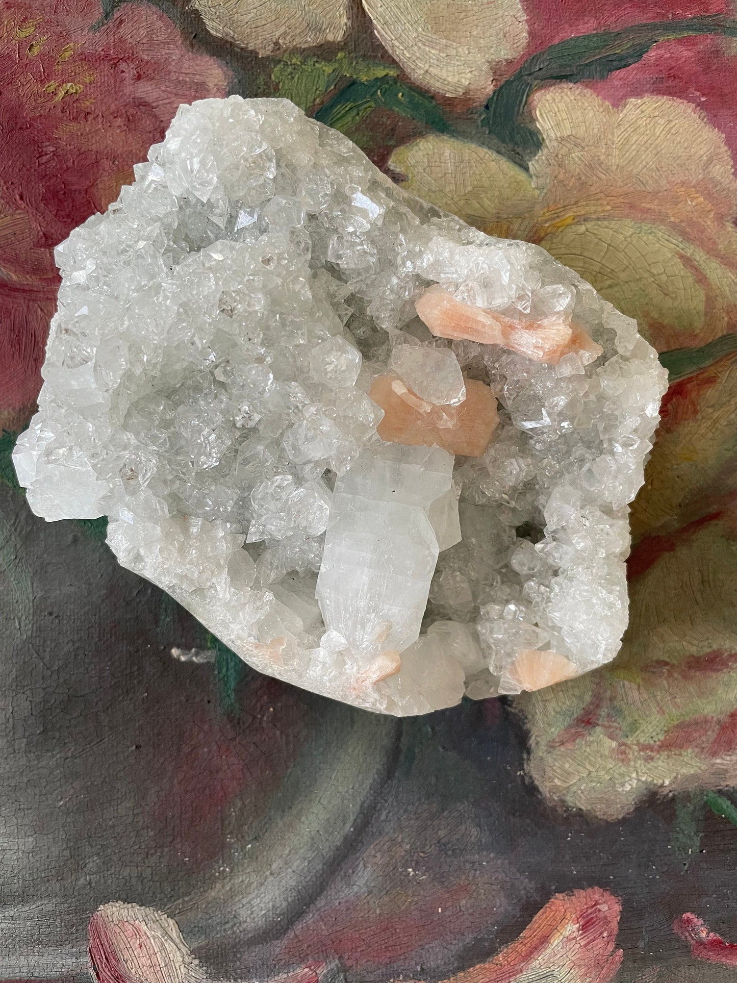 Apophyllite with Peach Stilbite