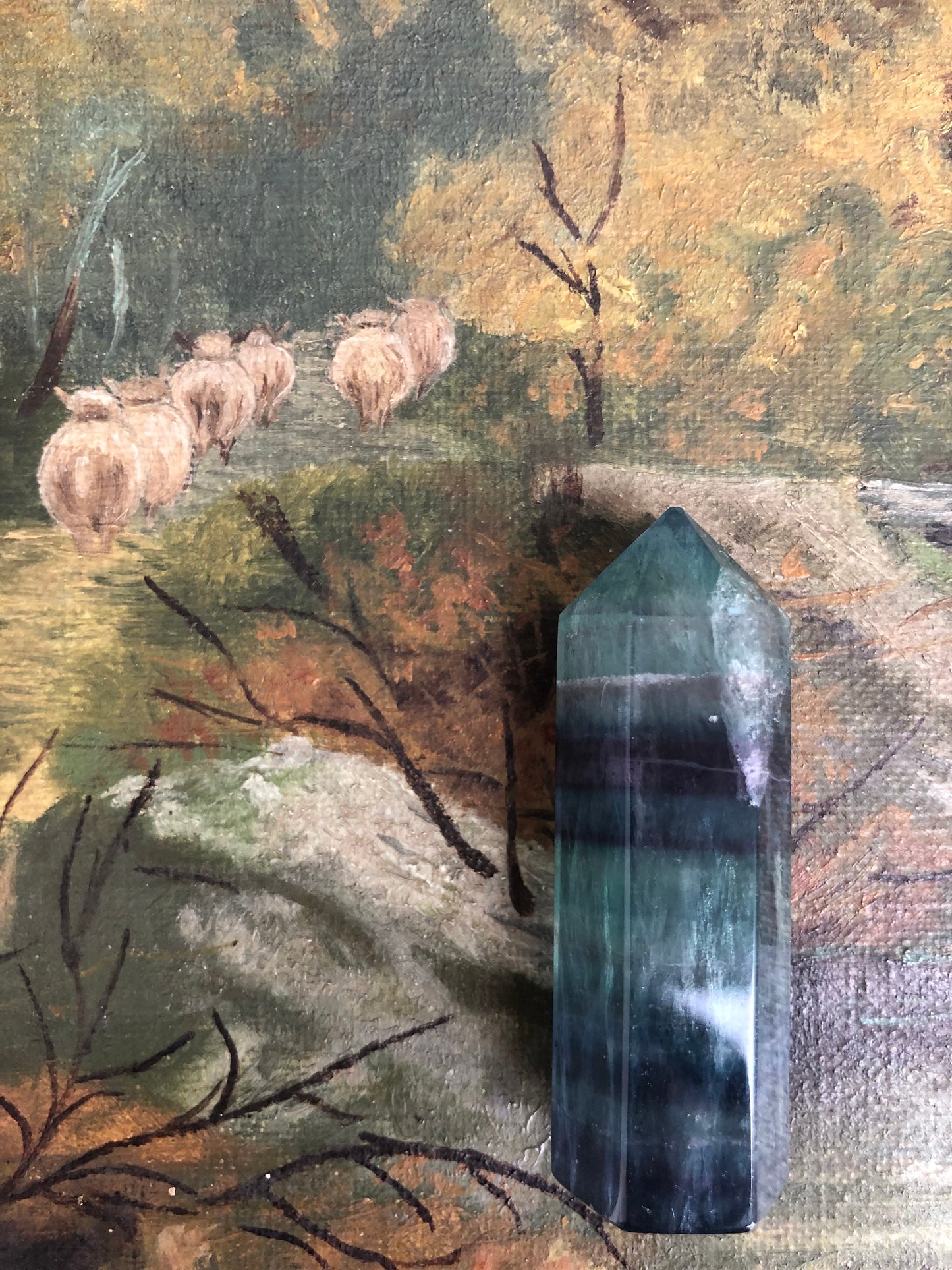 Fluorite Tower Obelisk rainbow