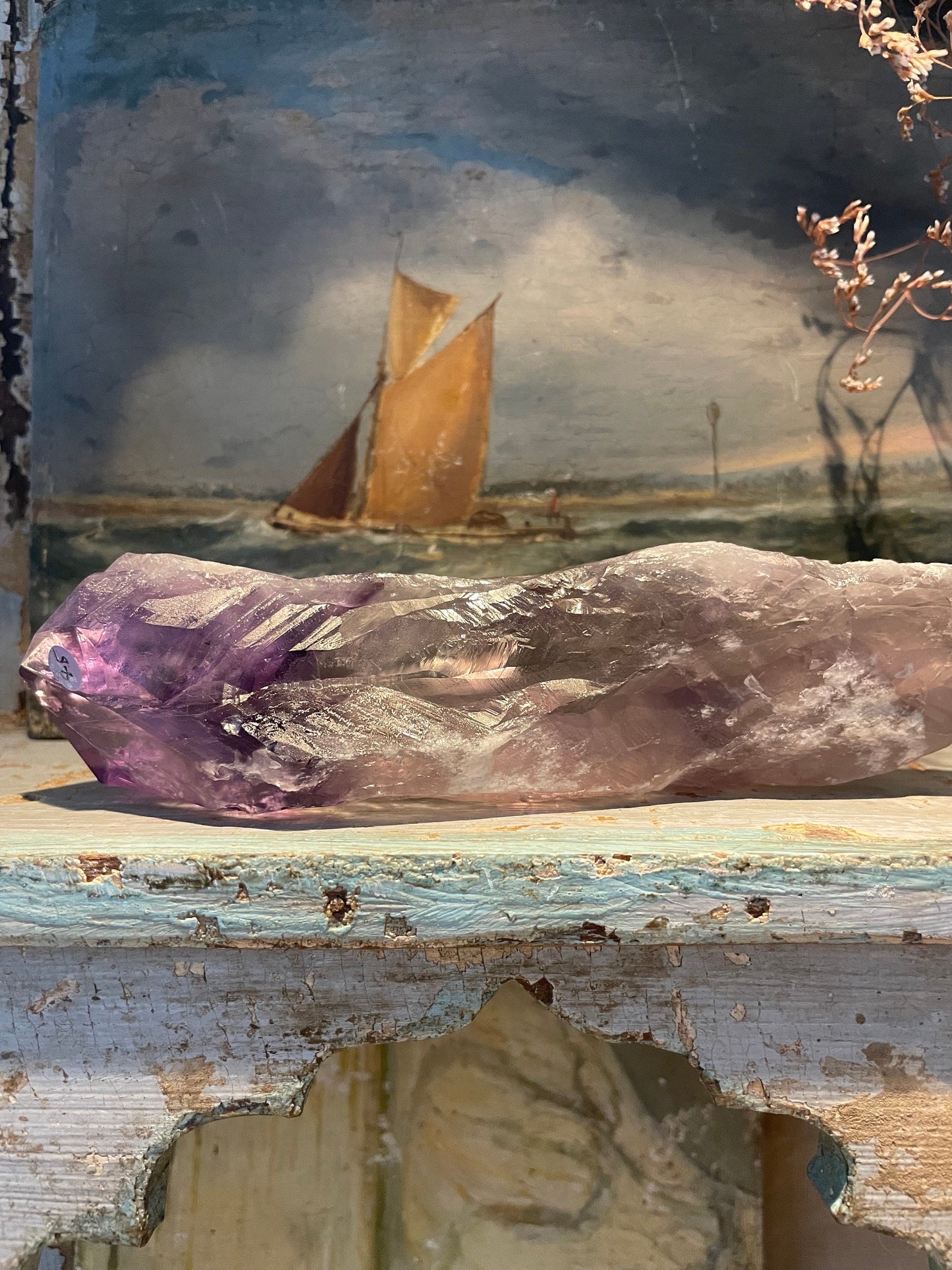 Amethyst point purple flame for meditation no.2