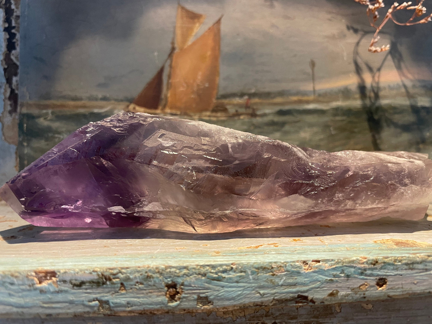 Amethyst point purple flame for meditation no.2