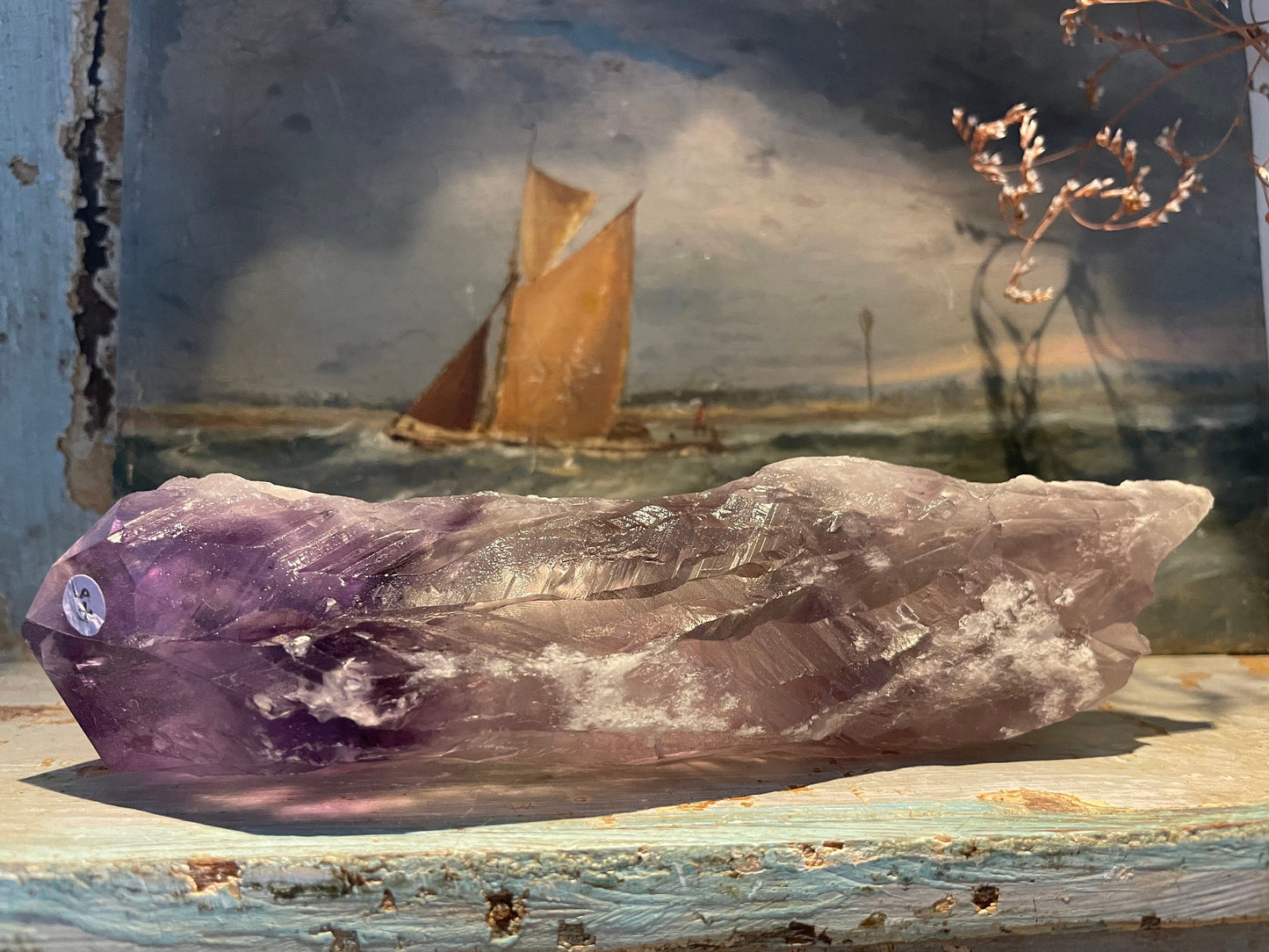 Amethyst point purple flame for meditation no.2