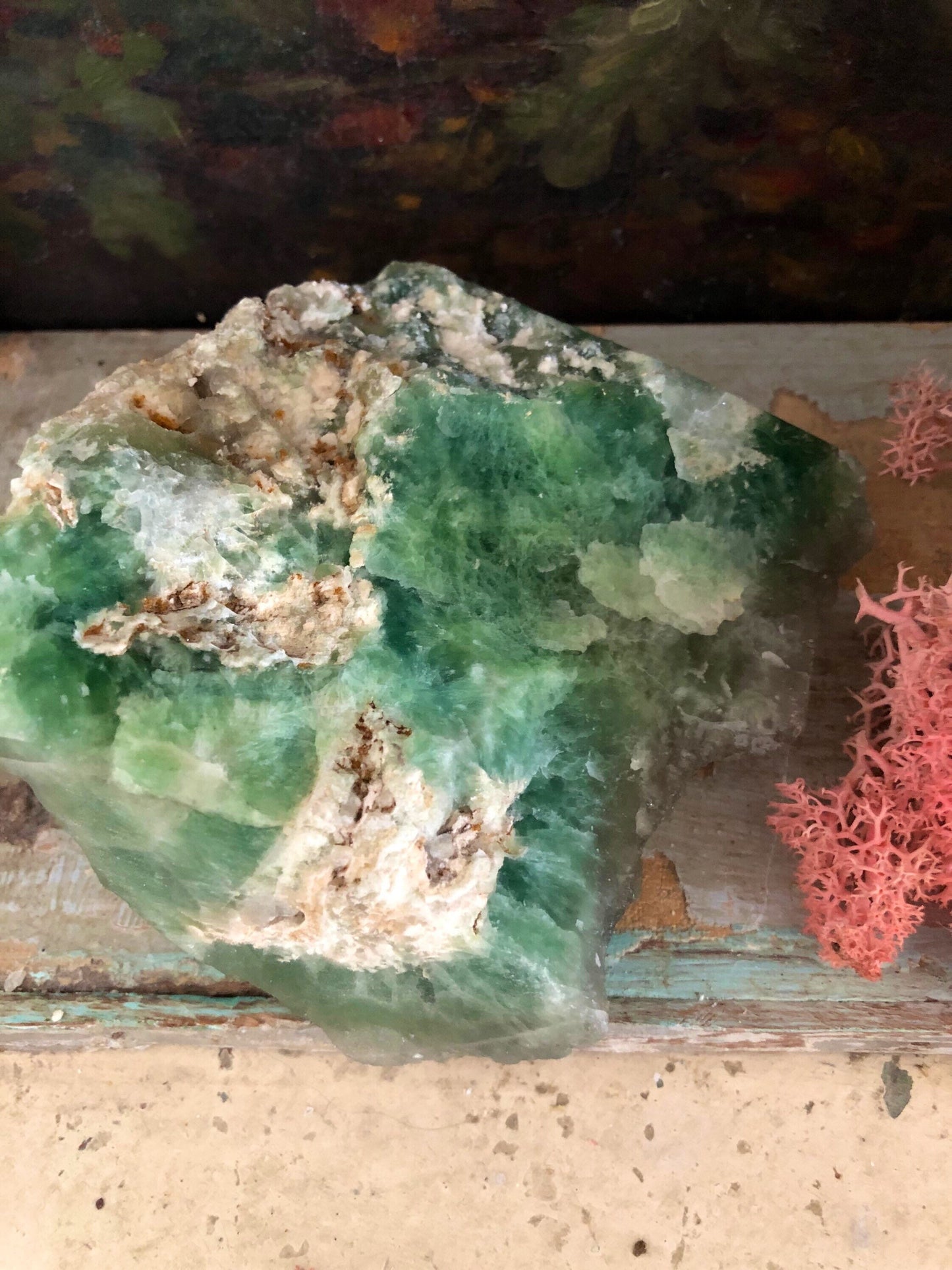 Fluorite green cluster