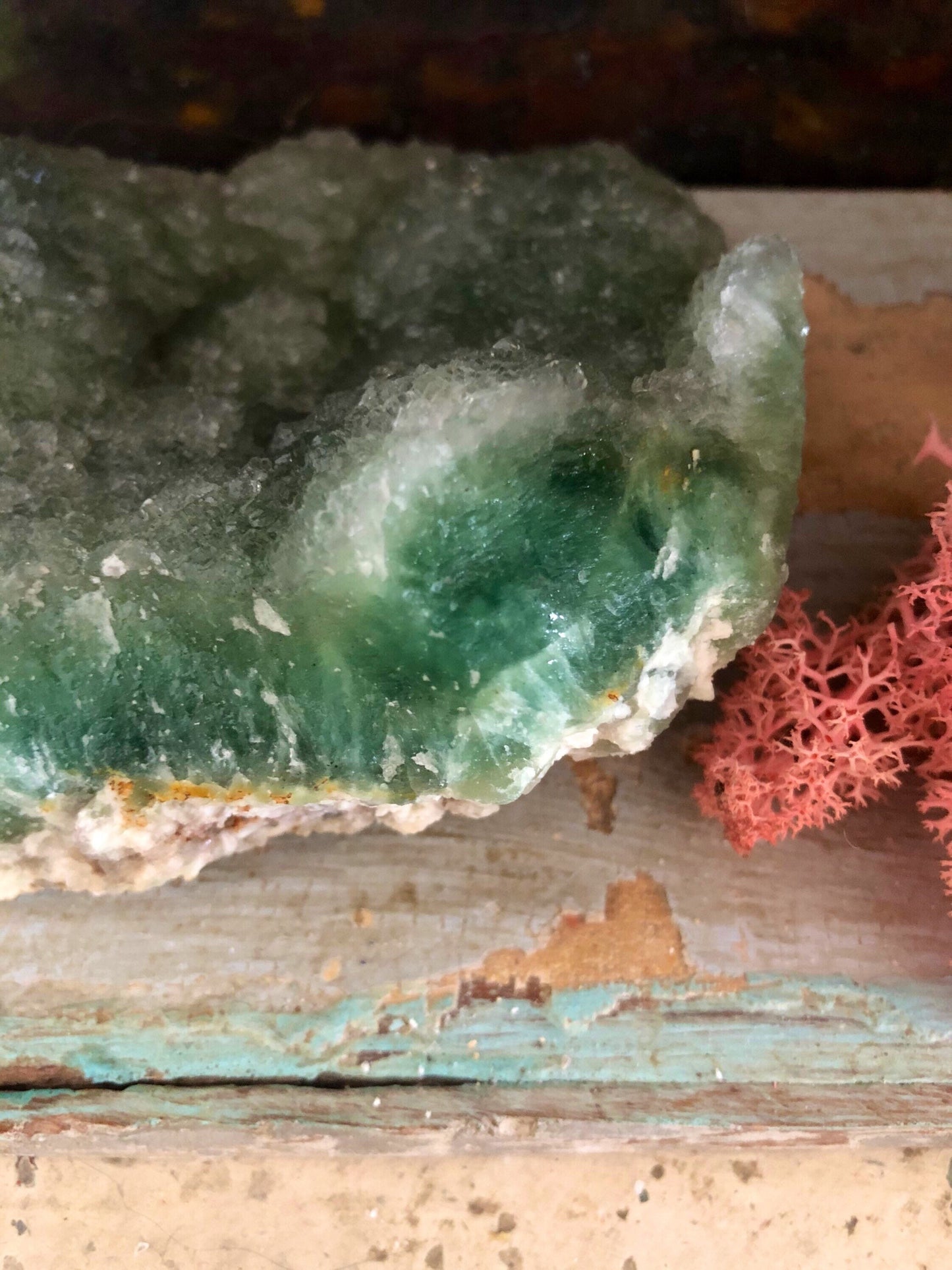 Fluorite green cluster
