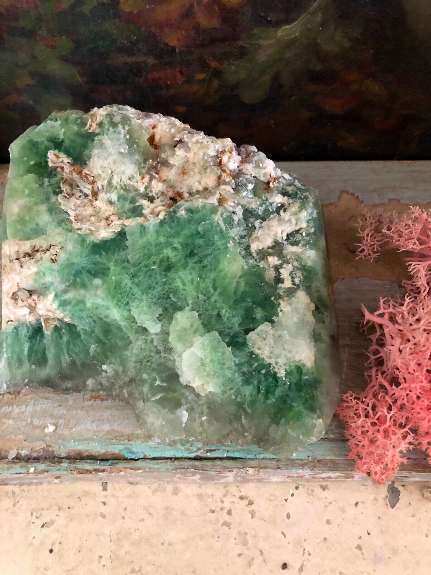 Fluorite green cluster