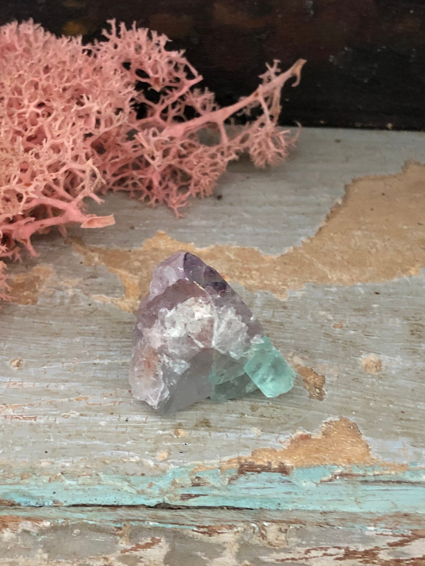 Riemvasmaak Fluorite Orange River South African Green, Clear, Purple.