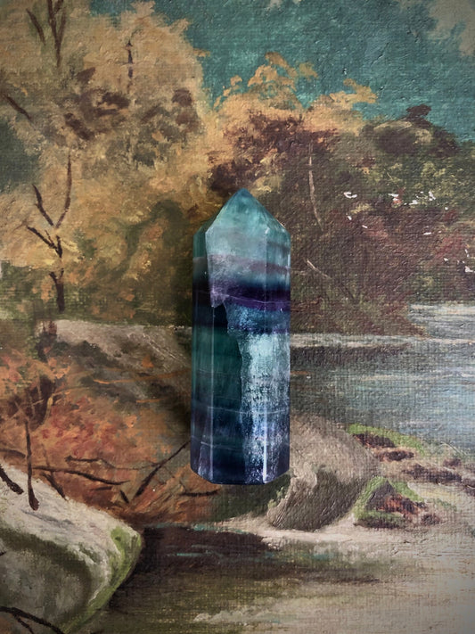 Fluorite Tower Obelisk rainbow