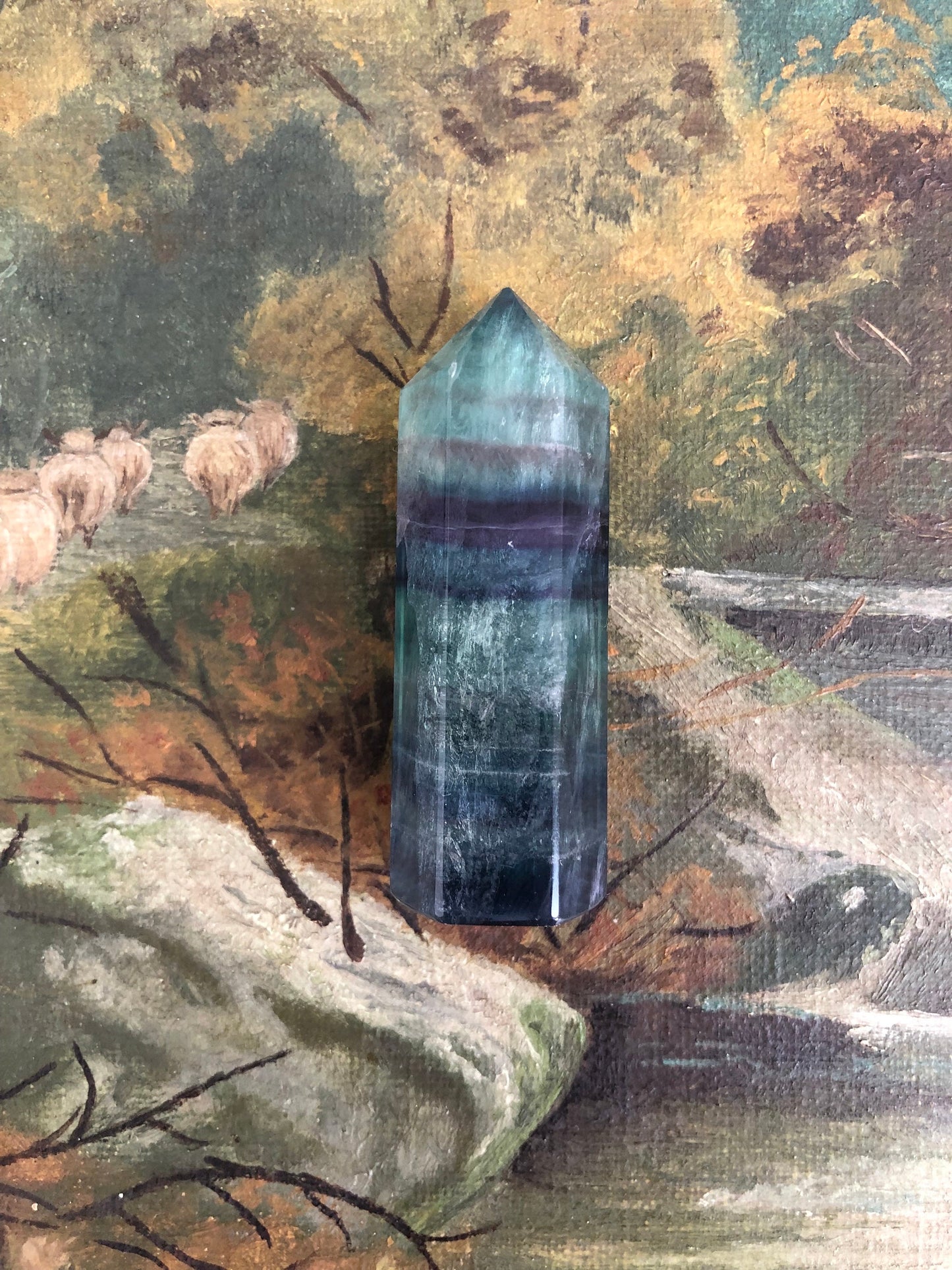 Fluorite Tower Obelisk rainbow