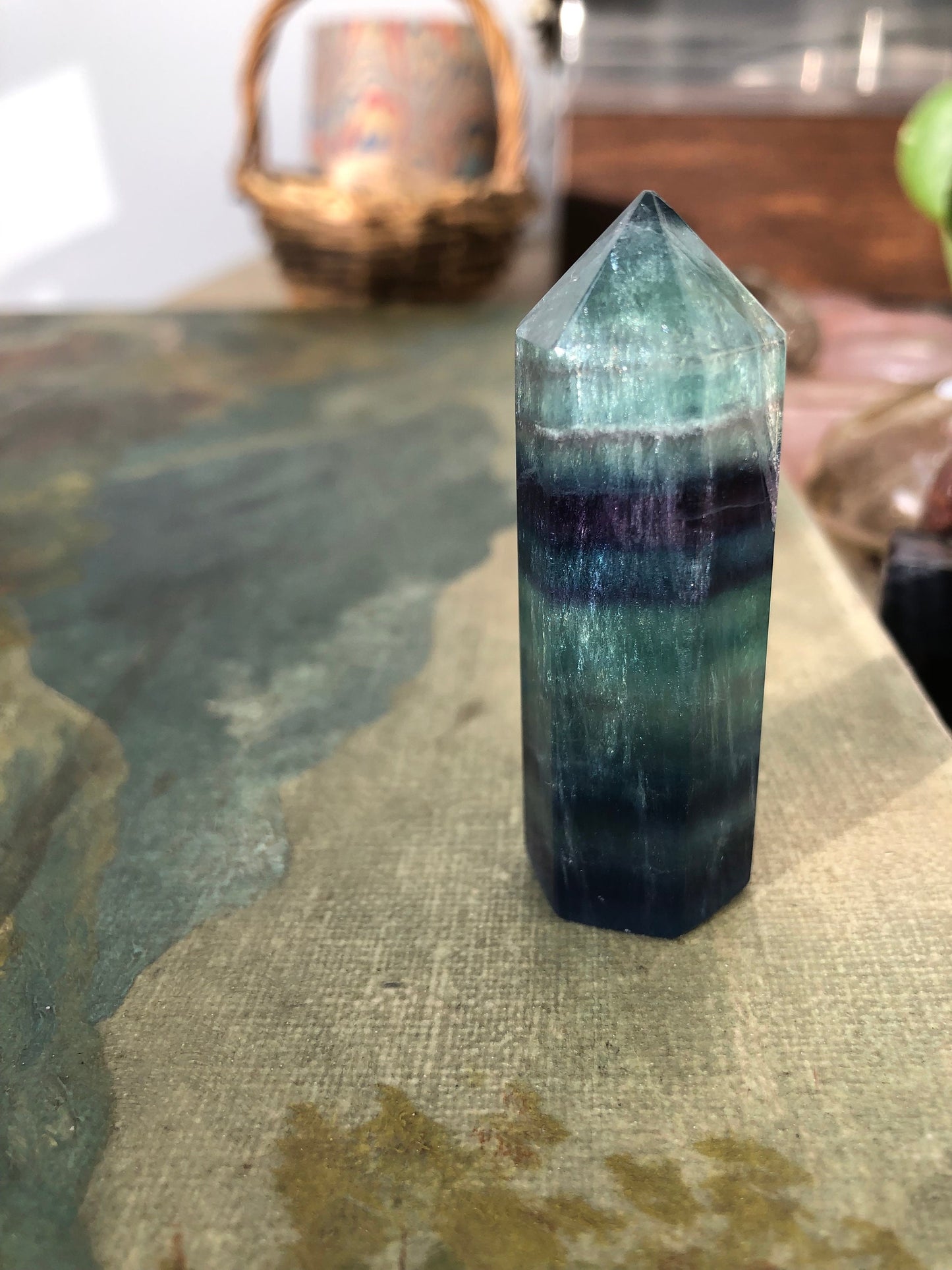Fluorite Tower Obelisk rainbow