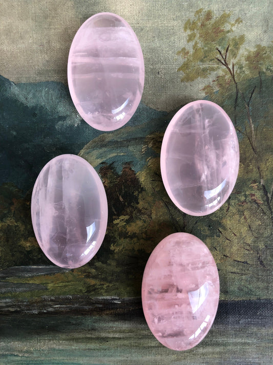 Rose Quartz palm stone