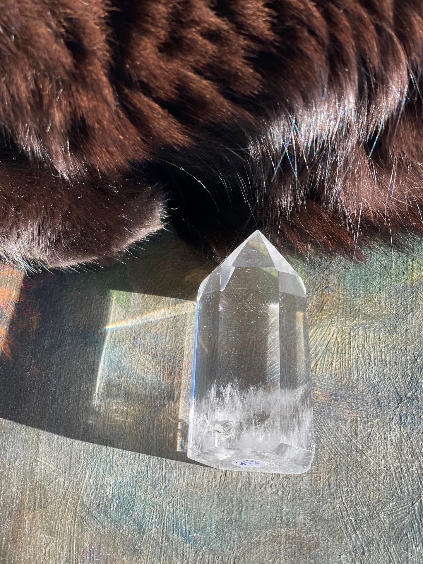Clear Quartz Free standing point obelisk