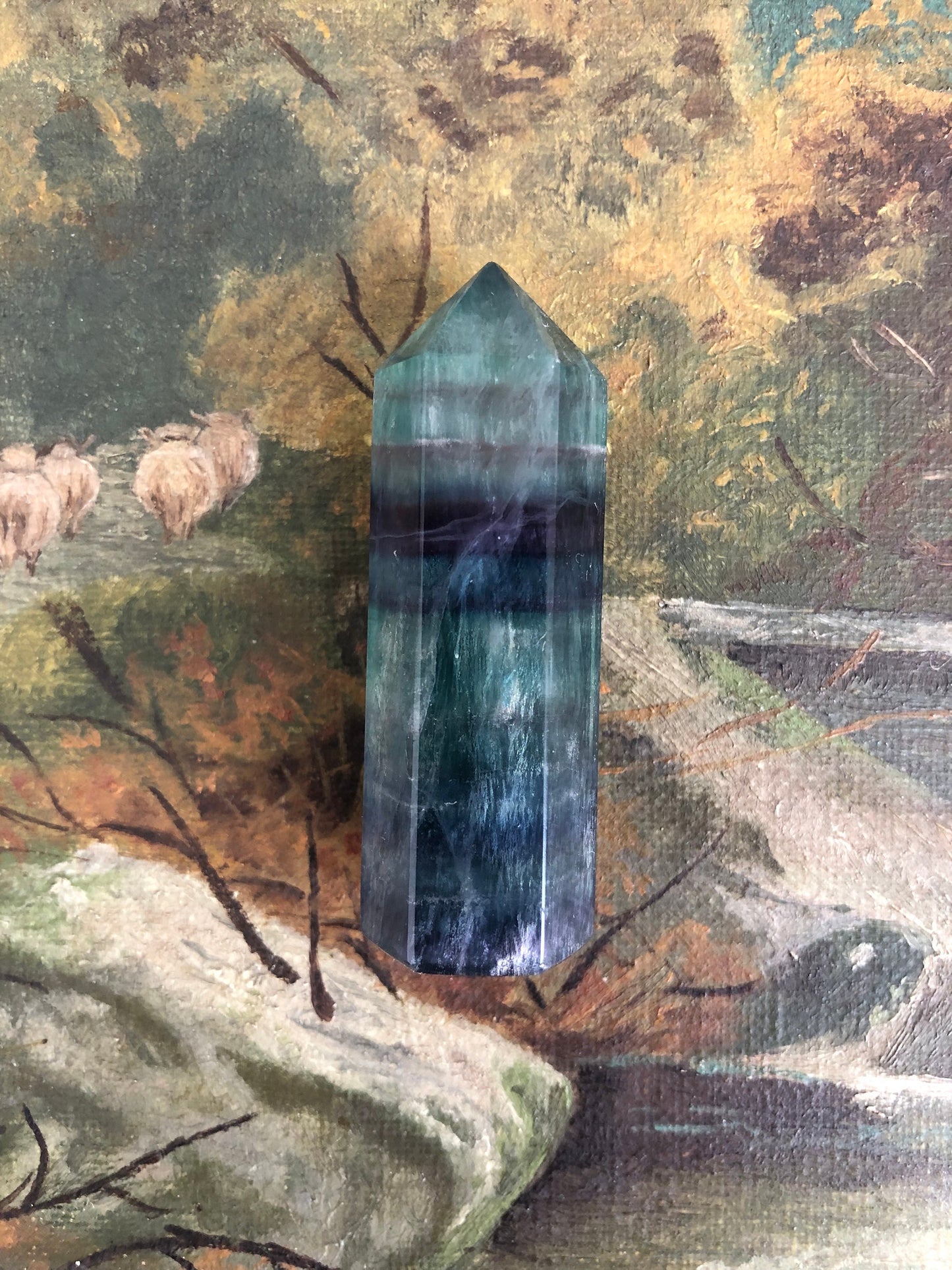 Fluorite Tower Obelisk rainbow